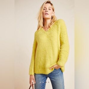 By Anthropology Simone Sweater, Yellow - S